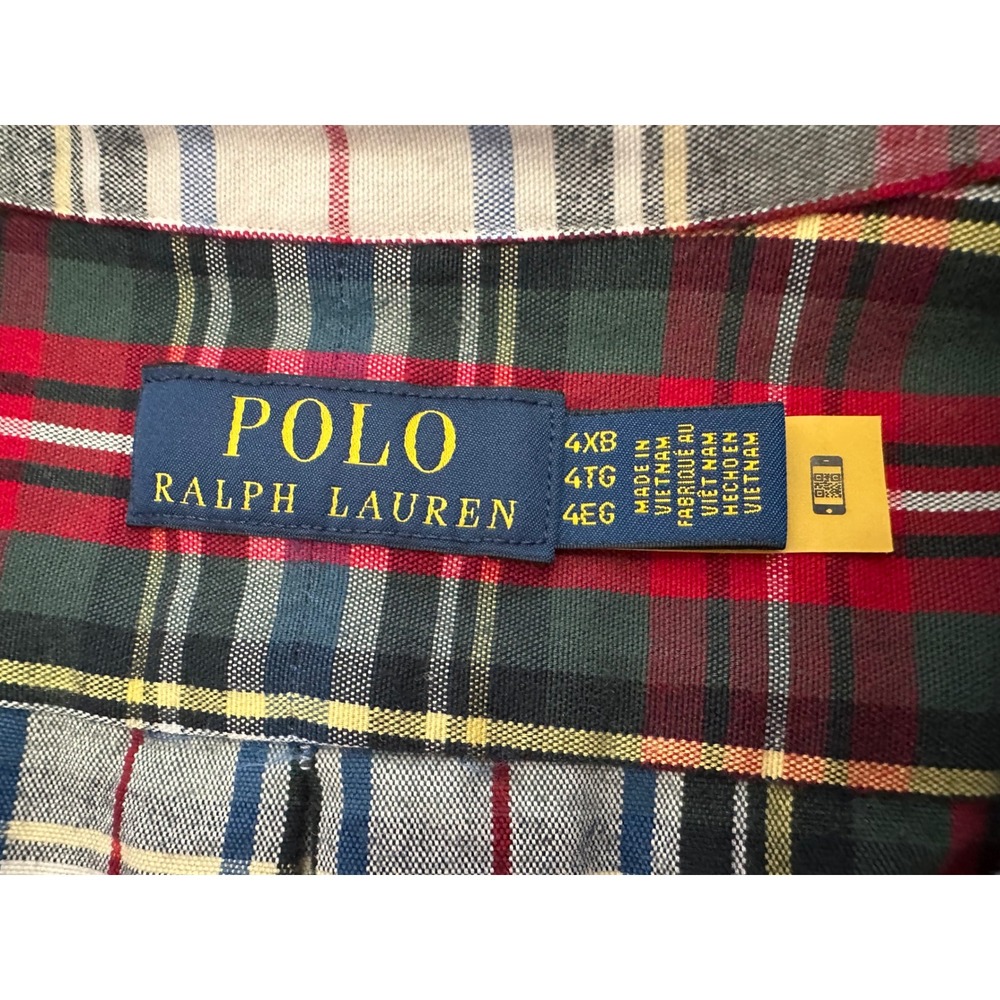 NWT $138 Polo Ralph Lauren Mens 4XB Pony Plaid Oxford Button Down Shirt Big - Picture 5 of 11